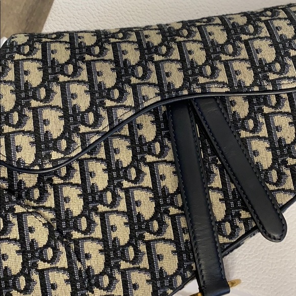 SOLD Christian Dior 2018 Oblique Saddle Bag Blue - Picture 5 of 8